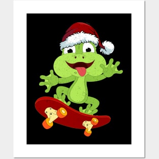 SANTA FROG T-Shirt Posters and Art